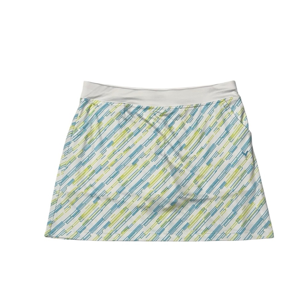 Callaway‎ Golf Skort Size L Pockets Tennis Pickleball Preppy Sporty Blue Green